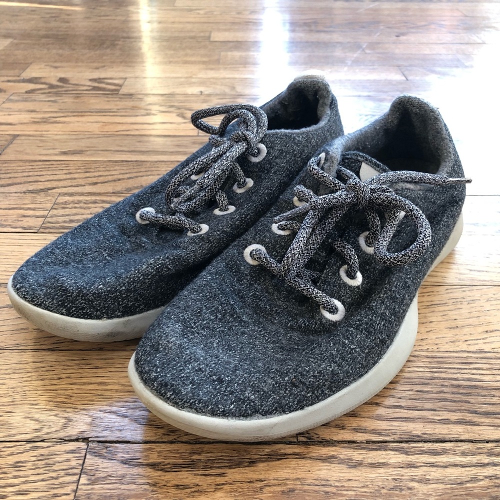 ALLBIRDS women’s heather gray wool runner shoes sneaker size 9